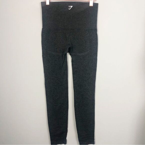 GYMSHARK | Charcoal Gray 7/8 Length Leggings Booty Accents Women’s Size Small - Picture 5 of 7